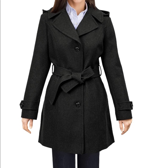 London Fog Jackets & Blazers - Brand New! Luxurious Wool Black Coat Women’s Large